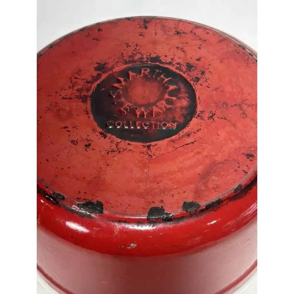 Martha Stewart Cast Iron Dutch Oven Red Enamel 10